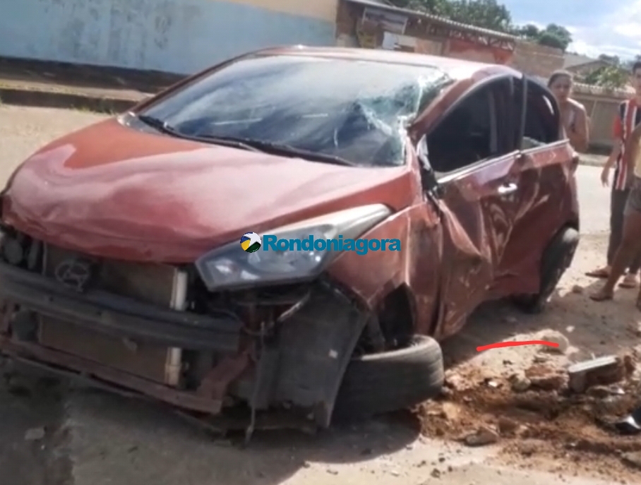 Motorista foge após quase capotar veículo em frente de comércio na zona sul