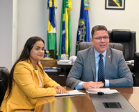 Deputada Dra. Taíssa mantém agenda com governador e apresenta demandas para Guajará-Mirim e região