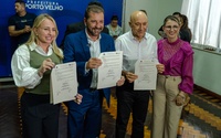 Ieda Chaves prestigia assinatura da ordem de serviço de escola no Orgulho do Madeira
