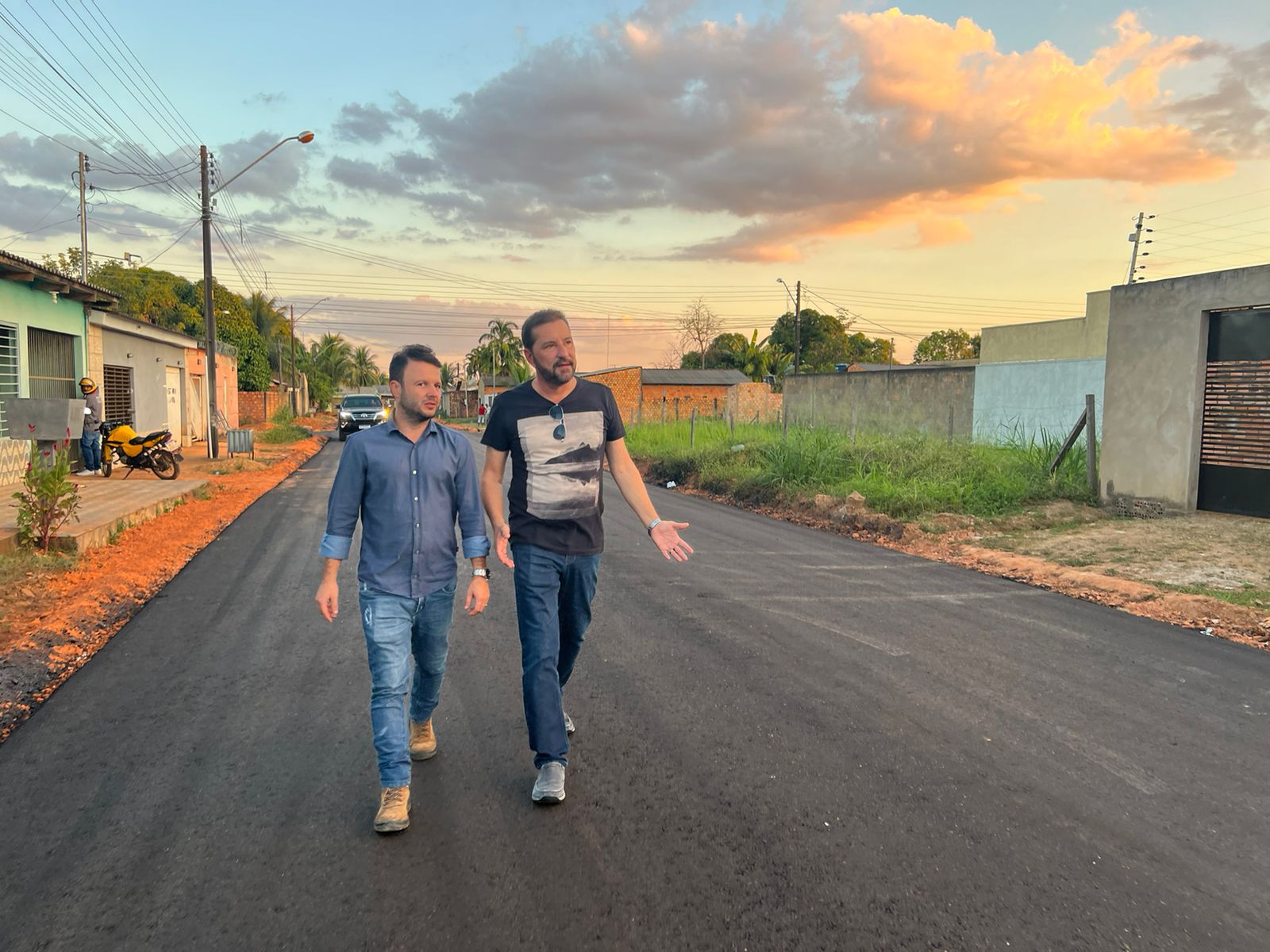 Prefeito Hildon Chaves e o secretário da Semob, Diego Lage