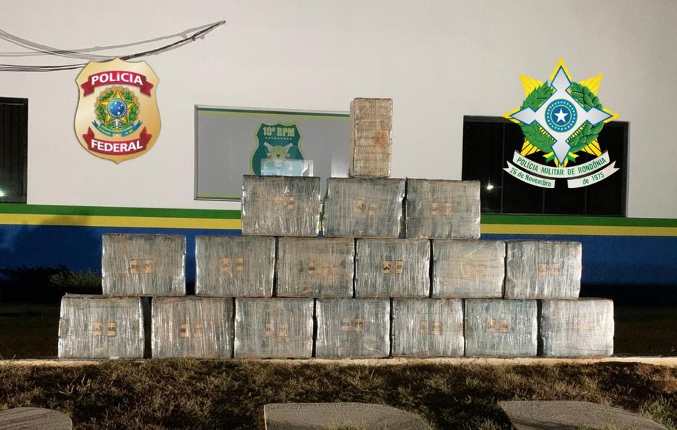 Meia tonelada de droga apreendida pela PF em RO — Foto: PF/Divulgação