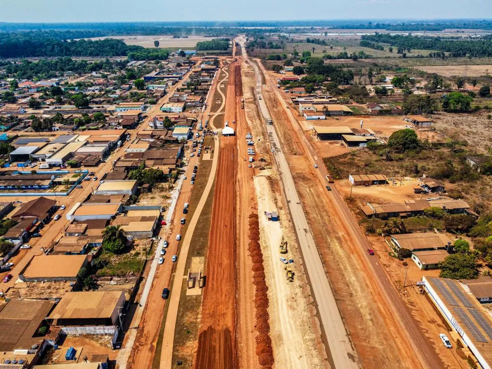 Duplicação BR-364, em Rondônia — Foto: Antônio Lucas/Alero