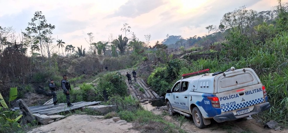 Operação Mapinguari no Parque Guajará-Mirim — Foto: PM/Reprodução