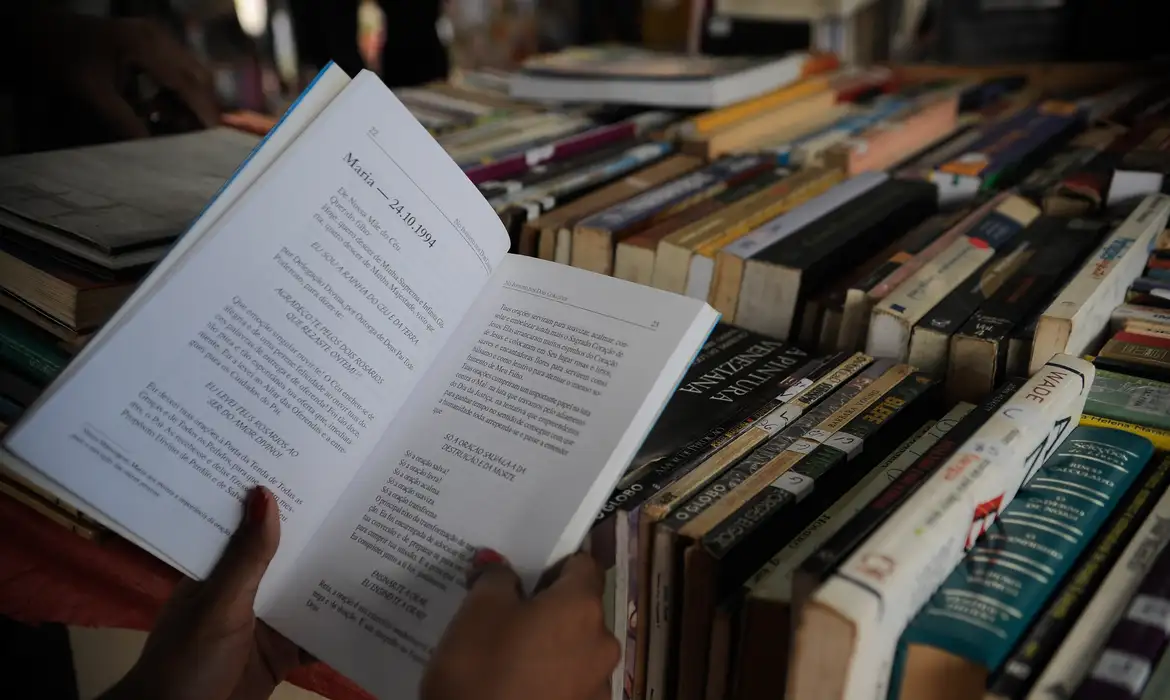 Fernando Frazão/Agência Brasil A tradicional e popular Feira de Livros, realizada de forma itinerante em várias praças da cidade do Rio de Janeiro, está comemorando 60 anos, com uma edição especial no Largo da Carioca (Fernando Frazão/Agência Brasil)