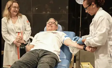 São Paulo (SP) - 06/12/2025 - ministro doa sangue e reforça vacinação de gestantes para proteger bebês da bronquiolite.
Frame Ministério da Saúde
