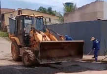 Pedido de providência do vereador Dr. Júnior Queiroz é atendido com operação tapa-buracos no Nova Floresta