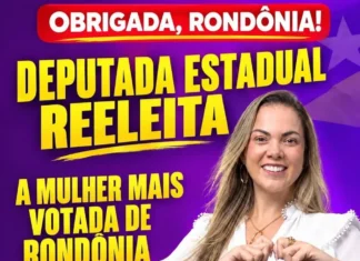Cláudia de Jesus é reeleita e amplia presença do PT na Assembleia Legislativa de Rondônia