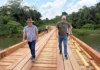 Pedro Fernandes acompanha obras do DER na Ponte do Cabeça, na RO-010