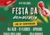 Ato Cultural “Festa da Democracia” reúne 16 atrações em Porto Velho nesta sexta-feira (30/10)
